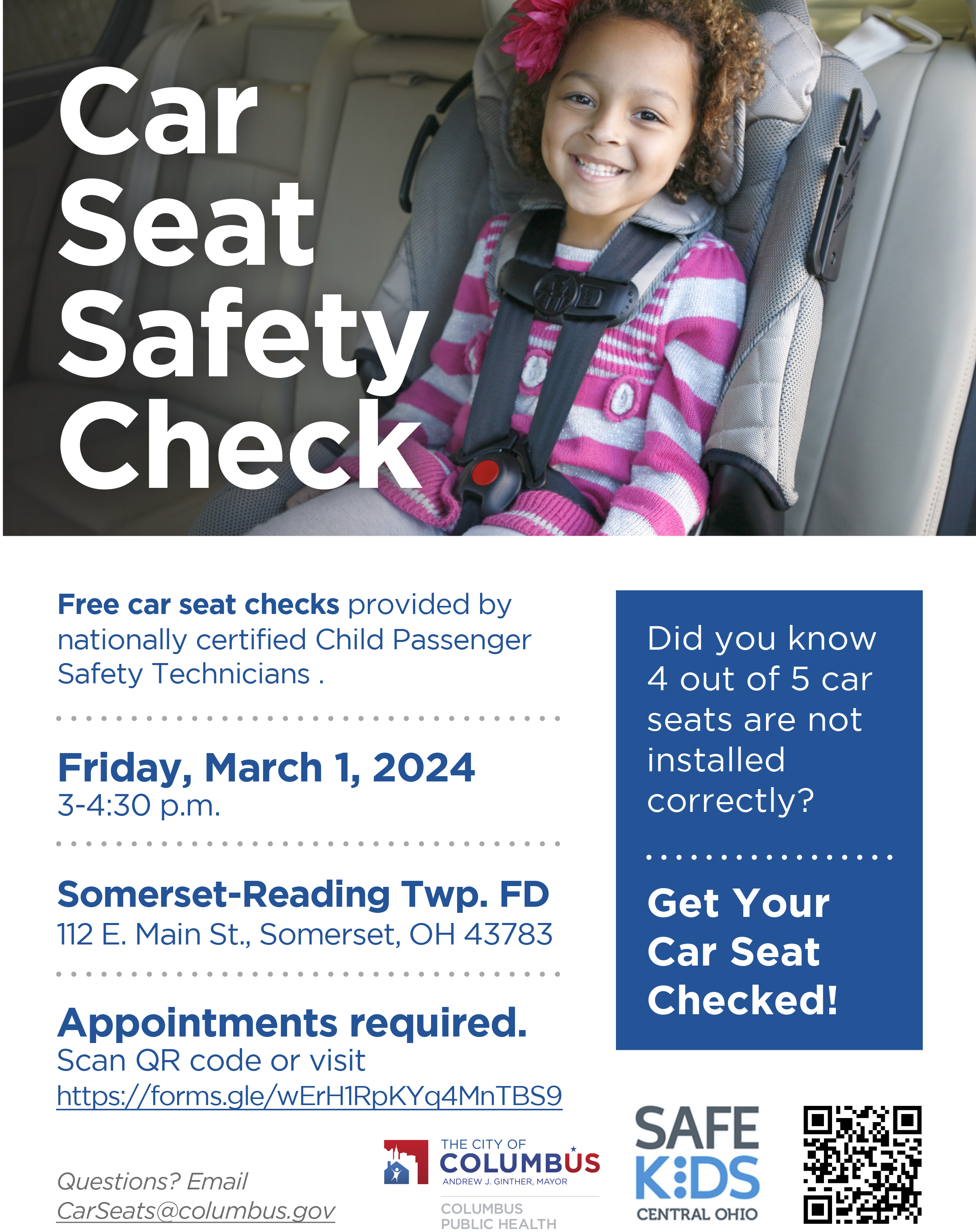 CAR SEAT SAFETY CHECK as